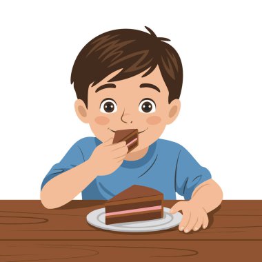 Çocuk yemek hazırlığı için pasta kesiyor.