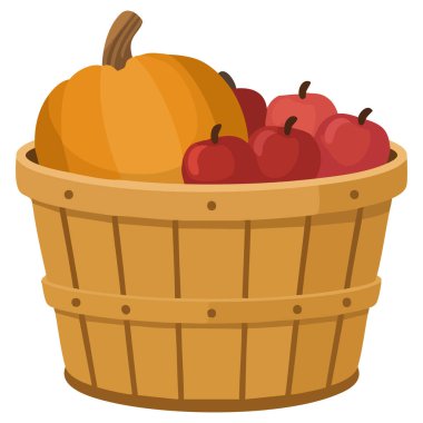 Sonbaharda kabak elması sepeti