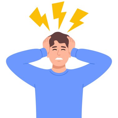 İnsan epilepsi farkındalığı günü beyaz arkaplanda izole edilmiş vektör çizimi