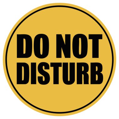 No disturbance sign doodle vector illustration isolated white background