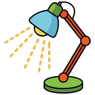 Renkli lamba tasarımı beyaz arkaplanda izole edilmiş vektör çizimi