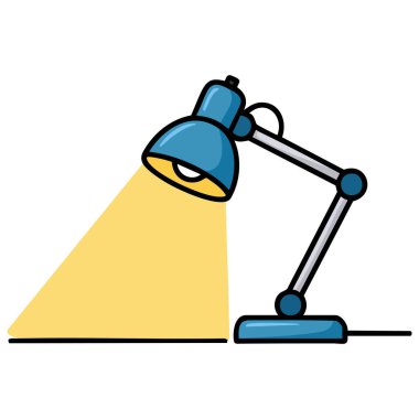 Renkli dekoratif lamba beyaz arkaplanda karalama izole vektör çizimi