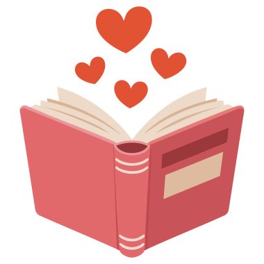 kalp sembolü kapağı tasarımı beyaz arkaplan üzerindeki izole vektör çizimi