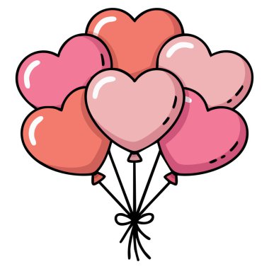 Siyah dizgileri beyaz arkaplan vektörü olan büyüleyici balon grubu