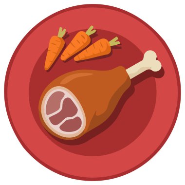 Fransız ördeği konfeti düz renk vektörü çizimi