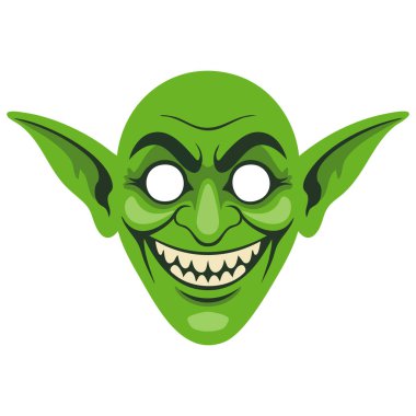 Kızgın dev maskeli karnaval parti vektör çizimi