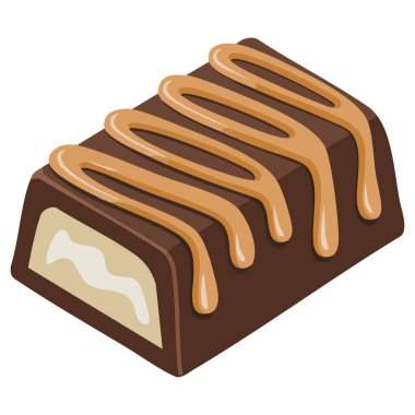 Açık ambalajlı çikolatalı tatlı yemek için hazır.