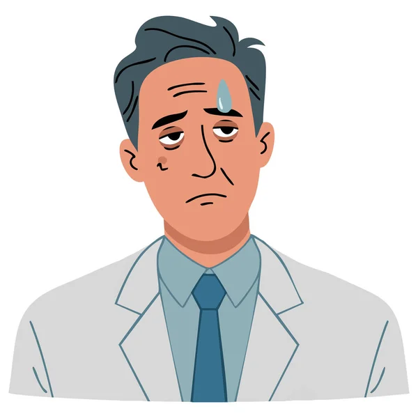  Beyaz önlüklü yaşlı erkek doktor poz veriyor.