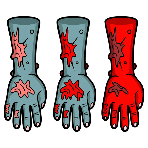 Yerden gelen zombi elleri korku vektöründen