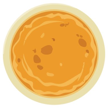 Karamelli tatlı patates kremalı vektör çizimi