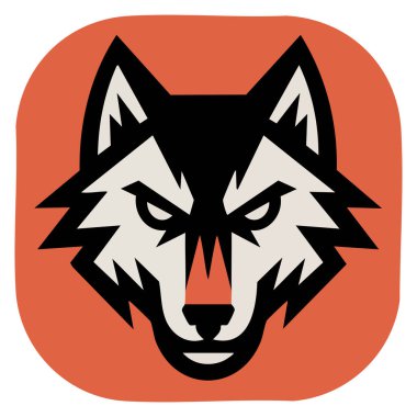 Beyaz arkaplanda şirin hayalet kare yuvarlak şekil tasarımı izole vektör çizimi