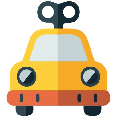 Çocuklar, beyaz arkaplanda uzun gölge tasarımı izole edilmiş vektör illüstrasyonu ile araç oynuyorlar