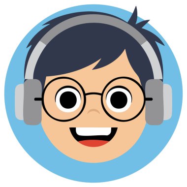 Erkek eğitimci ya da gözlük takan baba figürü beyaz arka planda izole edilmiş vektör çizimi