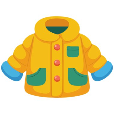 Soğuk korumalı kış termal kürkü beyaz zemin üzerinde izole vektör çizimi