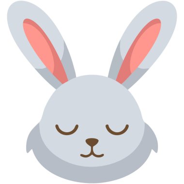 Oyuncak tavşan kafası güzel hatlarla yatay çizgiye bakıyor.