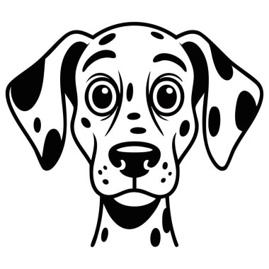 Çizgi köpek çizgi film karakteri çizimi izole edilmiş vektör