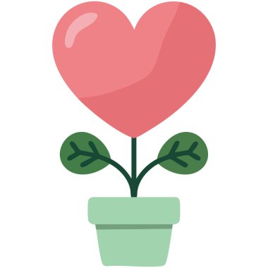 Tohum bitkileri beyaz arkaplanda kalp şekli logosu oluşturuyorlar.