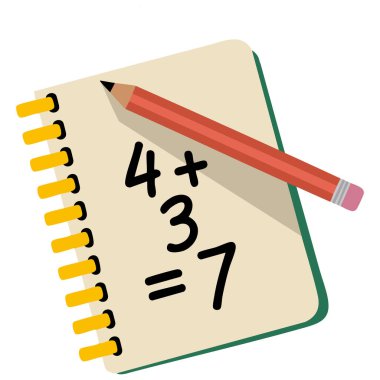 Okul ödevi görev simgesi beyaz arkaplan üzerindeki izole vektör illüstrasyonuName