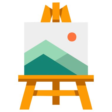 Resim çizimi için yaratıcı resim tahtası beyaz arkaplanda izole edilmiş vektör çizimi