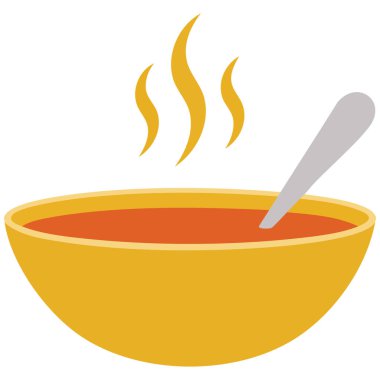 Çizgi tasarımı çorba illüstrasyon klibi beyaz arkaplanda izole edilmiş vektör illüstrasyonu