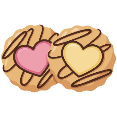 Beyaz arkaplanda el çizimi tatlı koleksiyonu teması izole edilmiş vektör çizimi