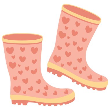 Beyaz arka planda izole edilmiş su geçirmez iş botları mevsimlik koruyucu ayakkabılar.