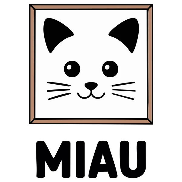 Ölü beyaz kedi vektör illüstrasyonunun portresi izole edildi