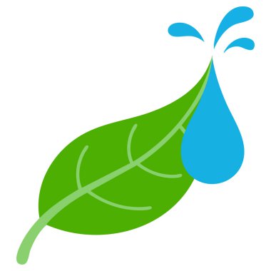 Yaprak çizimi üzerindeki yağmur damlaları eşsiz yaratıcı kavram izole edilmiş beyaz arkaplan üzerindeki vektör çizimi