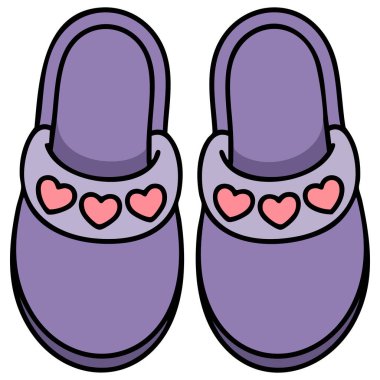 Mavi kayış terlikleri beyaz arka planda eşsiz yaratıcı kavram izole edilmiş vektör çizimi