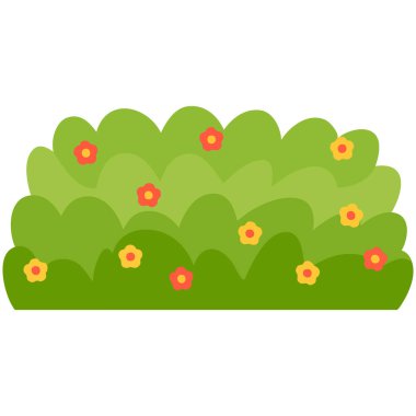 Yeşil çalı koleksiyonu beyaz arkaplanda izole edilmiş eşsiz yaratıcı konsept vektör çizimi