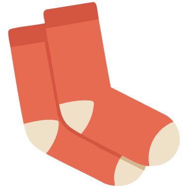 Beyaz tekstil sıcak kıyafetlere izole edilmiş vektör düz dizayn renkli çoraplar