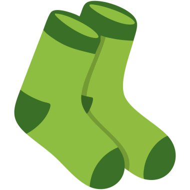 Renkli çoraplar, beyaz arkaplanda eşsiz yaratıcı konsept izole edilmiş vektör çizimi