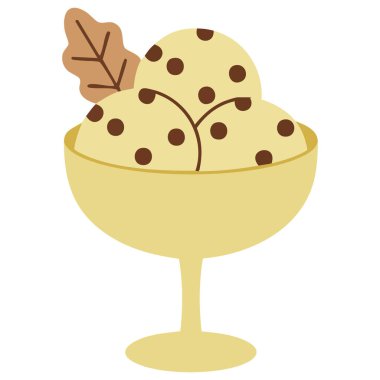 Dondurma tatlısı beyaz arka planda eşsiz yaratıcı kavram izole edilmiş vektör çizimi