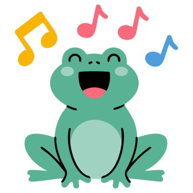 Mutlu kurbağa tasarımı eşsiz yaratıcı kavram beyaz arkaplanda izole edilmiş vektör çizimi