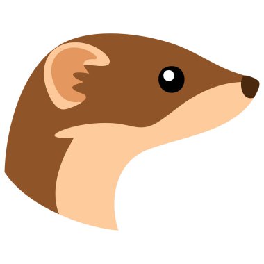 Hayvan gelinciği tasarımı beyaz arka planda izole edilmiş vektör çizimi