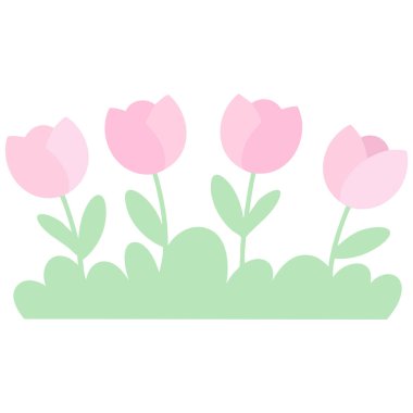 Çiçek çalısı tasarımı eşsiz yaratıcı kavram beyaz arka planda izole edilmiş vektör çizimi