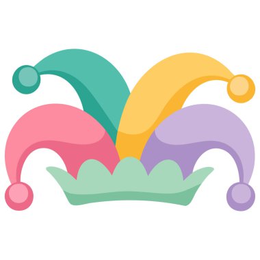 Soytarı başlığı eşsiz yaratıcı konsept beyaz arka planda izole edilmiş vektör illüstrasyonu