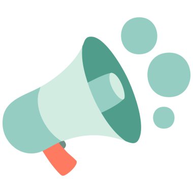 Amigo vektörü megafonunu duyurmak için megafon klip sanatçısı.