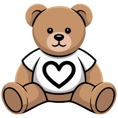 Oyuncak ayı eşsiz yaratıcı konsept beyaz arka planda izole edilmiş vektör çizimi