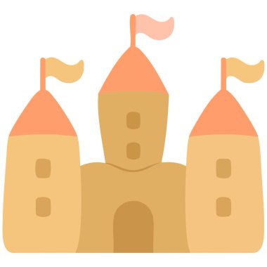 Plaj yapısı tasarımı beyaz arkaplanda izole edilmiş vektör çizimi