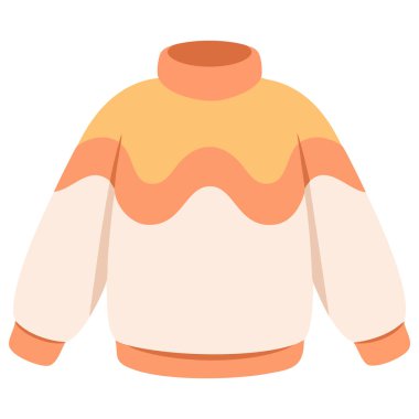 Örülmüş süveter eşsiz yaratıcı konsept beyaz arkaplanda izole edilmiş vektör çizimi