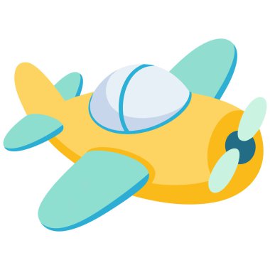 Çocuklar, el çizimi uçak vektör illüstrasyonuyla macera tasarımı yapıyor.