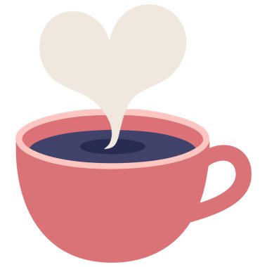 Podcast kahve molası sabah konsept vektör illüstrasyonu için kahve fincanı beyaz arka planda izole vektör illüstrasyonu