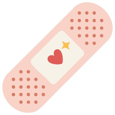 Ak kan bağışı konseptine izole edilmiş yapıştırıcı düz vektör tıbbi şeridinin hoş bir çizimi