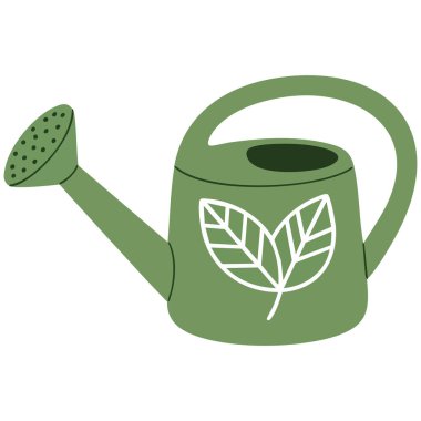 Metal sulama beyaz arka plan bahçe aracı üzerinde izole edilebilir tarımsal uygulama vektör illüstrasyon