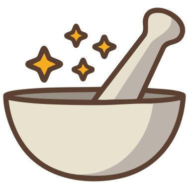 Şeffaf arkaplan premium kalite sembolleri düz renk simgesi üzerinde basit kase vektör illüstrasyonu