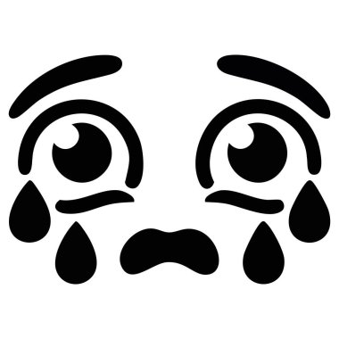 Beyaz arkaplanda izole edilmiş renkli bir arkaplan vektör illüstrasyonundaki soyut yüz ifadesi