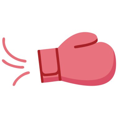 renkli sürpriz boks eldiveni simgesi beyaz arkaplanda izole vektör çizimi