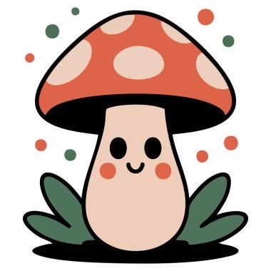 Beyaz arkaplanda izole edilmiş şirin mutlu sonbahar karakter vektör illüstrasyonu