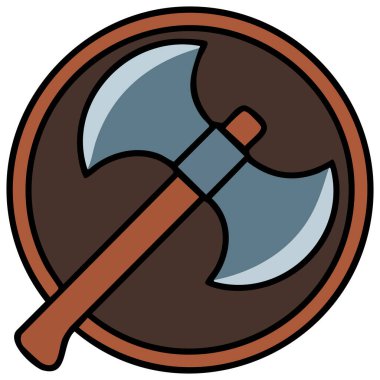 Sade beyaz arkaplanda izole edilmiş ortaçağ kılıç ikon vektör çizimi